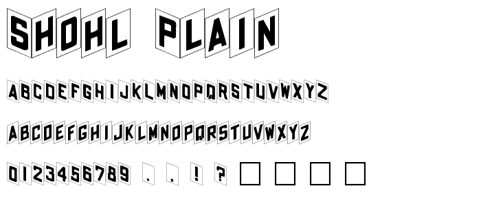 Shohl Plain font